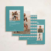 "Saltillo" - Holiday Cards in Deep Sea by Megan Davis - Back of Card Options