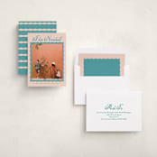 "Saltillo" - Holiday Cards in Deep Sea by Megan Davis - Assembled