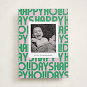 "Letters" - Holiday Cards in Candy by Up Up Creative - Front