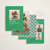 "Letters" - Holiday Cards in Candy by Up Up Creative - Back of Card Options
