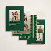 "Squiggle and Stars" - Holiday Cards in Forest by Lauren Jopling - Back of Card Options