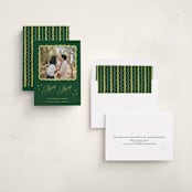 "Squiggle and Stars" - Holiday Cards in Forest by Lauren Jopling - Assembled