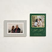 "Squiggle and Stars" - Holiday Cards in Forest by Lauren Jopling - Photo Orientation Options