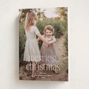 "Festive Type" - Holiday Cards in Snow by Kerry Doyle - Folded Card