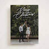"Merry Monoline" - Holiday Cards in Snowfall by Melanie Kosuge - Front