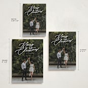 "Merry Monoline" - Holiday Cards in Snowfall by Melanie Kosuge - Formats Available