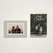 "Merry Monoline" - Holiday Cards in Snowfall by Melanie Kosuge - Photo Orientation Options
