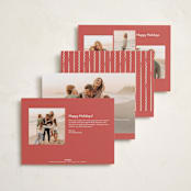 "Retro Holidays" - Holiday Cards in Snow by Robert and Stella - Back of Card Options