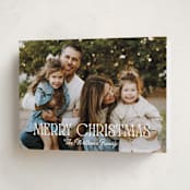 "Retro Holidays" - Holiday Cards in Snow by Robert and Stella - Folded Card