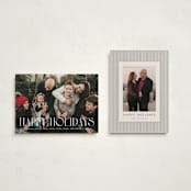 "Tipografia" - Holiday Cards in Sugar by Olivia Raufman - Photo Orientation Options