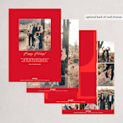 "Joy Collage" - Holiday Cards in Cherry by Elly - Back of Card Options