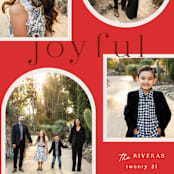 "Joy Collage" - Holiday Cards in Cherry by Elly - Detail