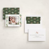 "Wintergarden" - Holiday Cards in Evergreen by Sarah Knight - Assembled