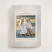 "Gingham Vintage" - Holiday Cards in Ash by Emily Betts - Front