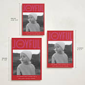 "Fun & Bold Type" - Holiday Cards in Berry by Nazia Hyder - Formats Available