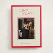 "Christmas Elegance" - Holiday Cards in Poinsettia by Jen Ramsey - Front