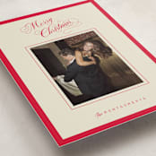 "Christmas Elegance" - Holiday Cards in Poinsettia by Jen Ramsey - Detail