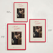 "Christmas Elegance" - Holiday Cards in Poinsettia by Jen Ramsey - Formats Available