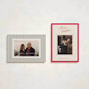 "Christmas Elegance" - Holiday Cards in Poinsettia by Jen Ramsey - Photo Orientation Options