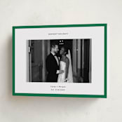 "Classic Border" - Holiday Cards in Pine by Wendy Chung - Folded Card