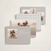 "Traditional Plaid" - Holiday Cards in Tan by Ashley Presutti Beasley - Back of Card Options