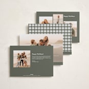 "Traditional Plaid" - Holiday Cards in Sage by Ashley Presutti Beasley - Back of Card Options