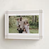 "Traditional Plaid" - Holiday Cards in Tan by Ashley Presutti Beasley - Folded Card