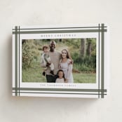"Traditional Plaid" - Holiday Cards in Sage by Ashley Presutti Beasley - Folded Card