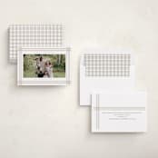 "Traditional Plaid" - Holiday Cards in Tan by Ashley Presutti Beasley - Assembled