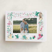 "Merry Luau" - Holiday Cards in Guava by Sarah Knight - Folded Card