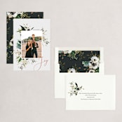 "Winter Anemones" - Holiday Cards in Dove by Kelly Ventura - Assembled