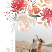 "bold christmas floral" - Holiday Cards in Earth by Phrosné Barwood - Detail