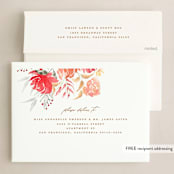 "bold christmas floral" - Holiday Cards in Earth by Phrosné Barwood - FREE Recipient Addressing