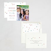 "More cheer" - Holiday Cards in Pumpkin by Lori Wemple - Assembled