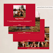 "Feelin Yappy" - Holiday Cards in Cranberry by 2birdstone - Back of Card Options
