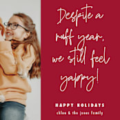 "Feelin Yappy" - Holiday Cards in Cranberry by 2birdstone - Detail