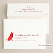 "Feelin Yappy" - Holiday Cards in Cranberry by 2birdstone - FREE Recipient Addressing