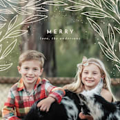 "Merrily Merry Arch" - Holiday Cards in Eggnog by Orasie - Detail