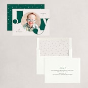 "Joy Frame" - Holiday Cards in Wreath by Lori Wemple - Assembled