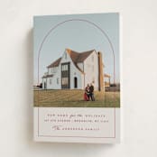 "Home Sweet Home" - Holiday Cards in Candy cane by Julie Murray - Folded Card