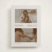 "Merry + Bright Duo" - Holiday Cards in Chocolate by seulghi - Front