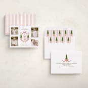 "Family Crest" - Holiday Cards in Currant by Susan Zinader - Assembled