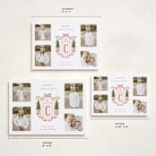 "Family Crest" - Holiday Cards in Currant by Susan Zinader - Formats Available