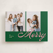 "Sporty Merry" - Holiday Cards in Evergreen by Catherine Culvenor - Front