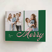 "Sporty Merry" - Holiday Cards in Evergreen by Catherine Culvenor - Folded Card