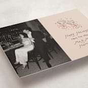 "Newlywed Toast" - Holiday Cards in Candied Grapefruit by Randi Cirelli - Detail