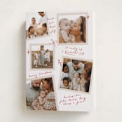 "Personal Note" - Holiday Cards in Poinsettia by Owl and Toad - Folded Card