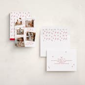 "Personal Note" - Holiday Cards in Poinsettia by Owl and Toad - Assembled