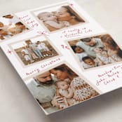 "Personal Note" - Holiday Cards in Poinsettia by Owl and Toad - Detail