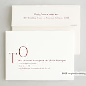"Joy Border" - Holiday Cards in Poinsettia by Brianne Larsen - FREE Recipient Addressing